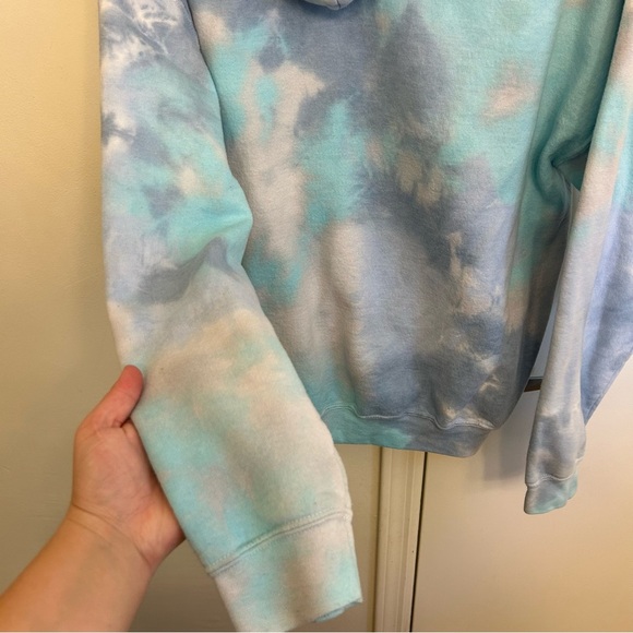 Sigma Kappa Sorority Hoodie Blue Tie-Dye Size Large Pullover Sweatshirt - Picture 5 of 6